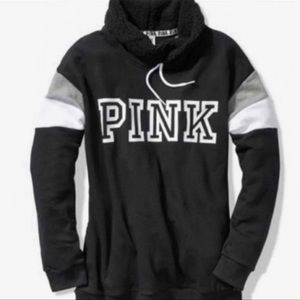 PINK VS SHERPA COWL NECK